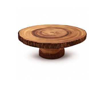 Torta a fette di legno da tavola