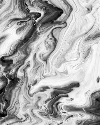 Black & White Abstract Painted
