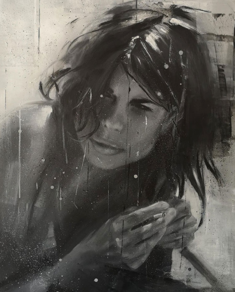 Paint Black & White Portrait