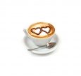 coffee with heart crema