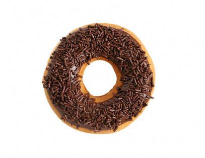 Chocolate donut isolated