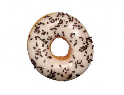 Chocolate donut isolated